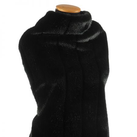 Imitace kožešiny norek tmavě zelený/pruhy