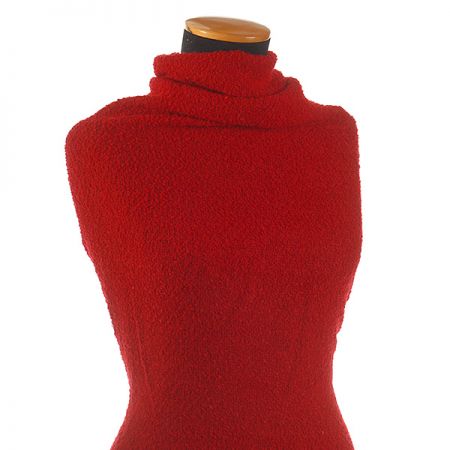 Vlněné buklé součky sytě červený