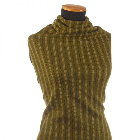 Teplejší žakárový úplet proužky olivový