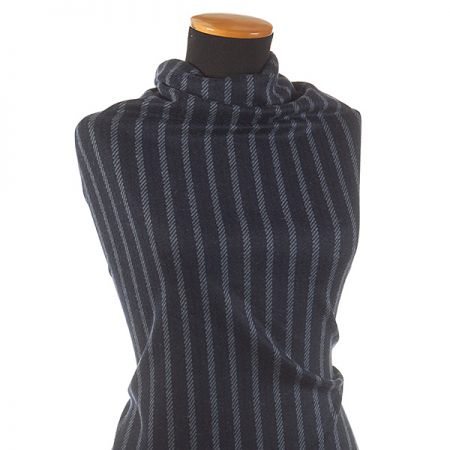 Teplejší žakárový úplet proužky modrý