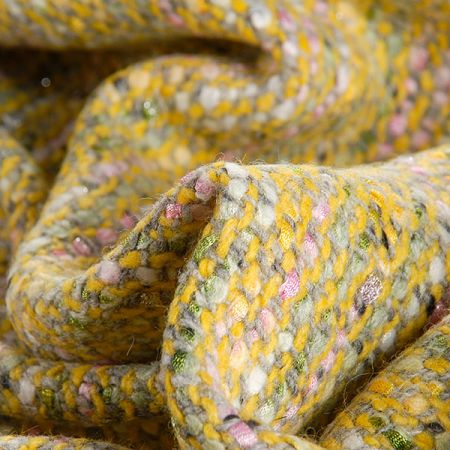 Kostýmová látka imitace ručně tkaná pastel žlutá