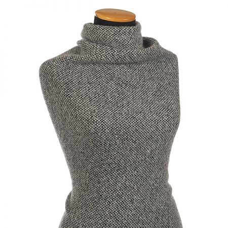 Vlněná látka na kabát imitace ručně tkaných látek