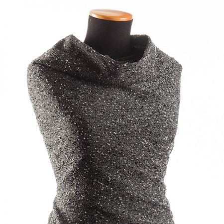 Kostýmová látka Art Fabrics vlna směs šedočerná