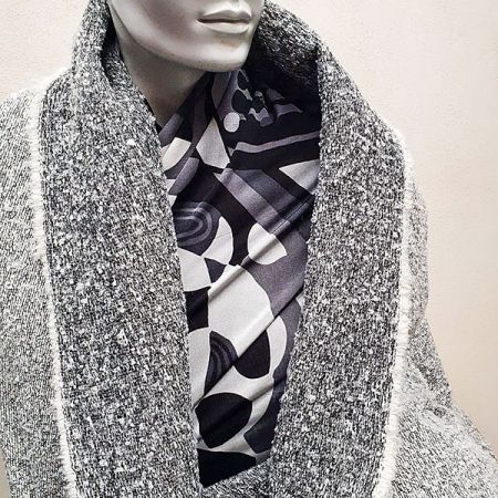 Kostýmová vlněná látka bukle Art Fabrics