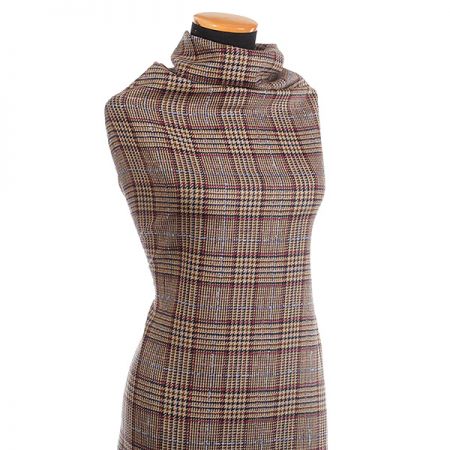 Střižní vlna vzor Esterházy fialovohnědá