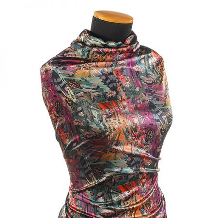 Atlas vzor vlčí mák/orchidej