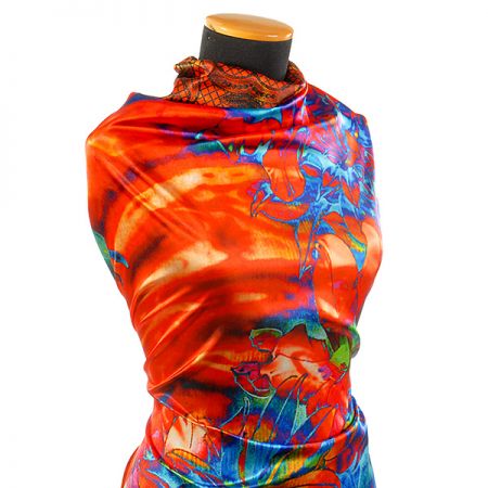 Atlas romantický motiv motýl/krajka