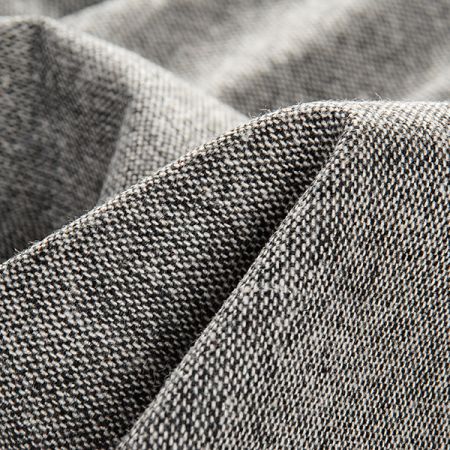 Vlněná látka tvíd kostýmovka černosmetanová II.jakost