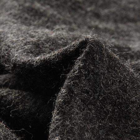 Vařená vlna pletenina antracit