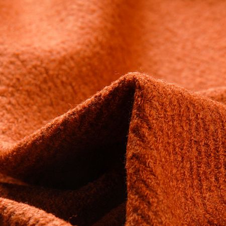 Vlněná látka buklé skořicově hnědá