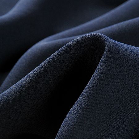 Žoržet šatový pružný tmavě modrý