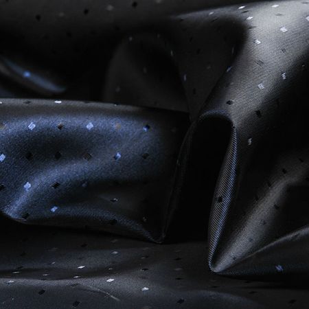 Podšívka žakárová kostky tmavě modrá