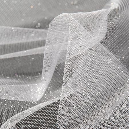 Tyl světle šedý se stříbrnými třpytkami