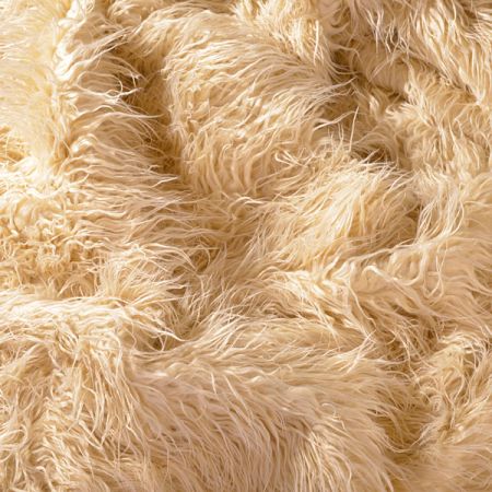Imitace zvířecí srsti kašmírské kozy smetanová