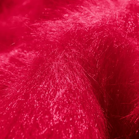 Imitace kožešiny delší vlas jasně červená