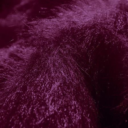 Imitace kožešiny delší vlas vínovočervená