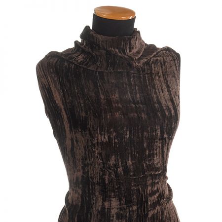 Samet kreš tmavě hnědý