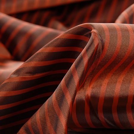 Podšívka žakárová proužky hnědé