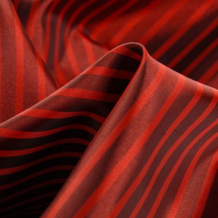 Podšívka žakárová proužky červené/vínové