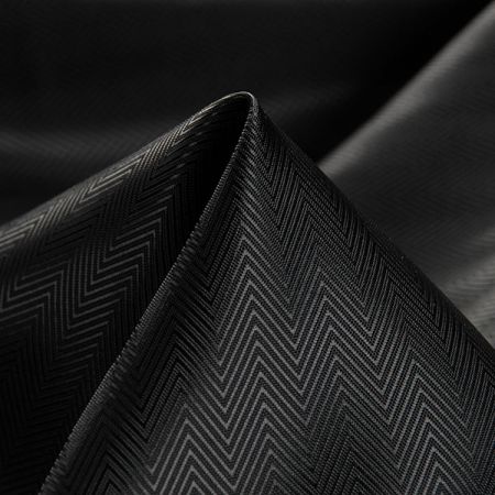 Podšívka žakárová vzor rybí kosti černá