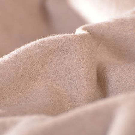 Látka na kabát vlna kašmír s vlasem béžová