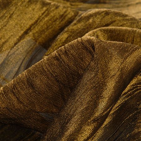 Organza plise zlatočerná