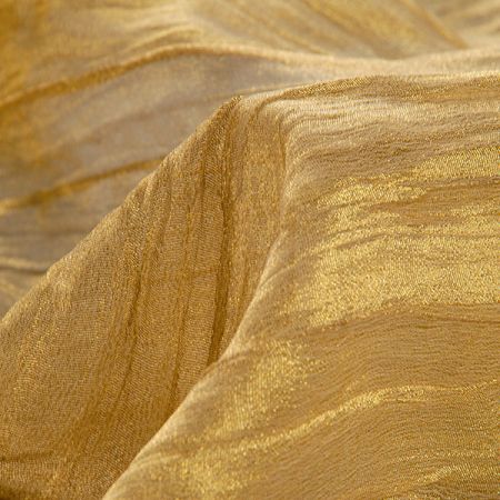 Organza plise zlatobéžová