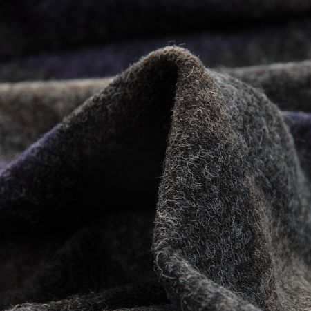 Pletenina vlna směs geometrický vzor fialová/šedá