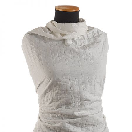 Prošev geometrický vzor bílý - podšívka