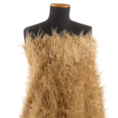 Imitace zvířecí srsti kašmírské kozy béžová