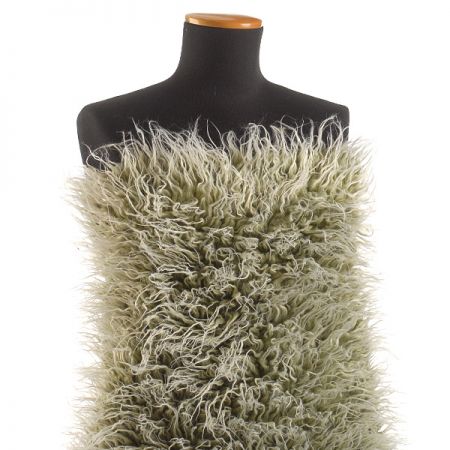 Imitace zvířecí srsti kašmírské kozy zelená