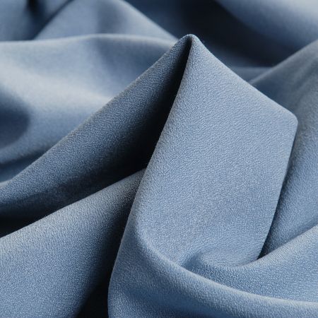 Žoržet šatový silnějsí viskoza směs jeans modrá