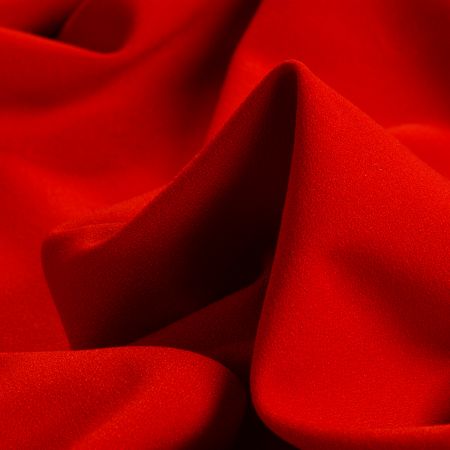 Žoržet šatový silnějsí viskoza směs červená