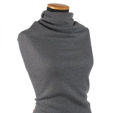 Vlněný teplejší buklé úplet šedý