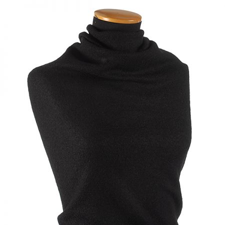 Vlněný teplejší buklé úplet černý