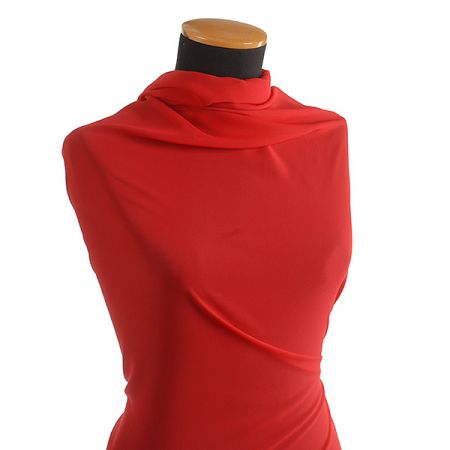 Šifon jednobarevný hladký červený