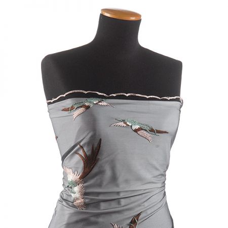 Krajka výšivka na tylu fénix starorůžový