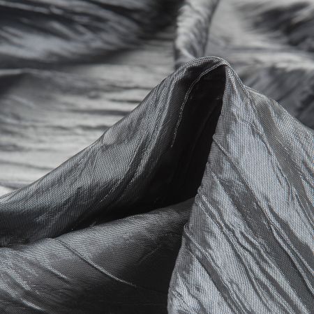 Taft kreš plastický šanžán tmavě šedostříbrný