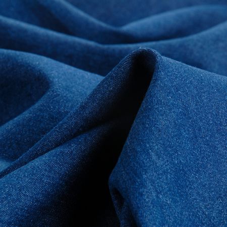 Pružná riflovina melír modrá