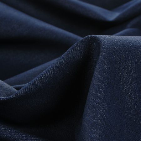 Pružná riflovina melír tm. modrá