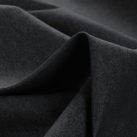 Pružná riflovina melír černá