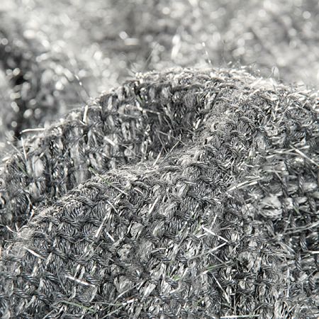 Ručně tkaná metráž šedostříbrný melír