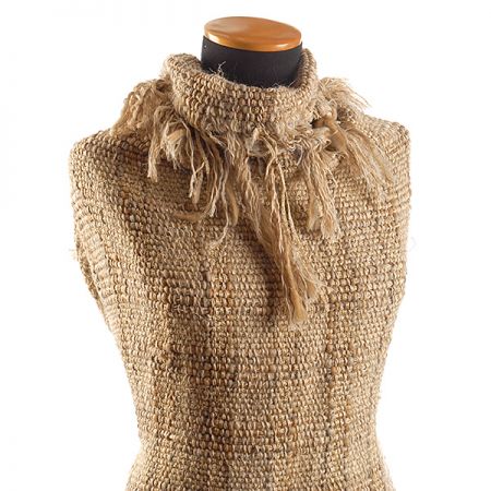 Ručně tkaná látka Art Fabrics zlatobéžová