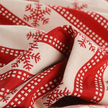 Dekorační látka oboustranná vánoční vzor hvězdy