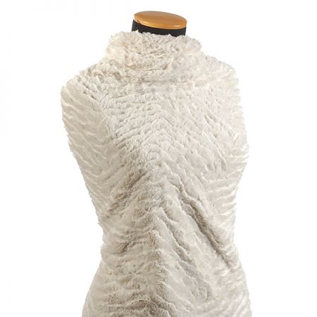 Imitace kožešiny krátký vlas bílá králík