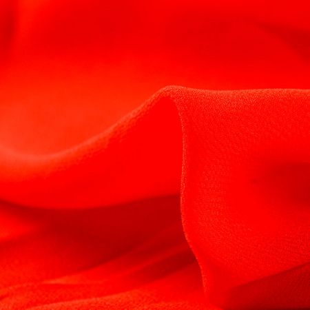 Šifon jednobarevný hladký jasně červený 