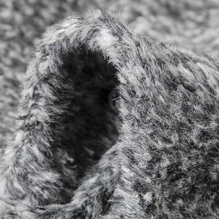 Vlněná kostýmová látka buklé s vlasem černošedá