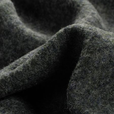 Vařená vlna pletenina šedozelený melír