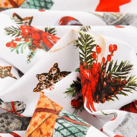 Bavlněná látka vánoční vzor