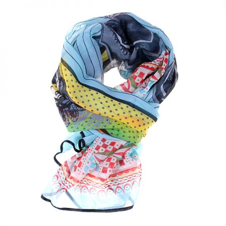 VÝPRODEJ šála rytířky šedomodrá